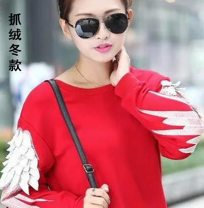 

PEILING DRAGON Good quality Women Sweatshirt Long sleeved Wing Sweatshirt for unisex w0105