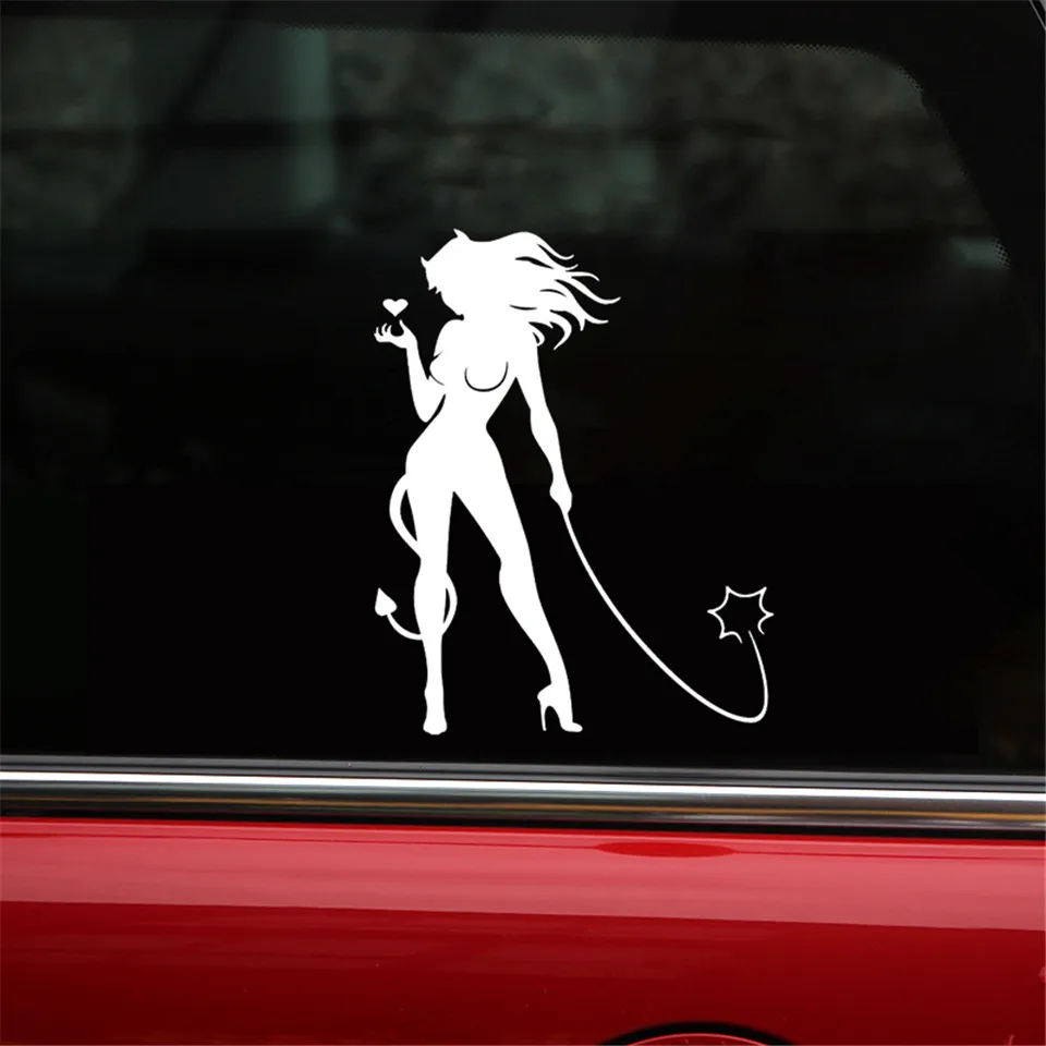 Sexy Devil Girl Personal Car Styling Decorative Sticker Classic Fashion Window Glass Decals Creative Decal Stickers 10.212 (4)