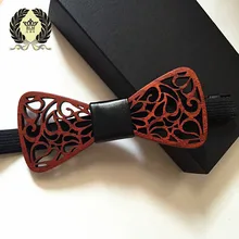 Классический формальный полый крылья бороды благородный деревянный лук галстуки для мужчин свадебные костюмы деревянная бабочка-бабочка форма Bowknots S