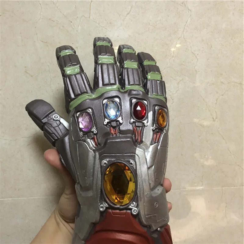 1:1 светодиодный светильник Thanos Gauntlet военные Косплей Перчатки ПВХ экшн-модель игрушки подарок на Хэллоуин Детский подарок