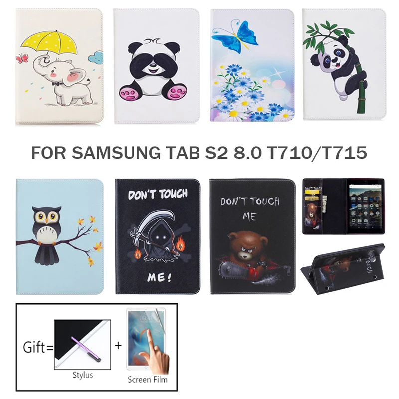 Чехол из искусственной кожи для Samsung Galaxy Tab S2 8 0 T710 T715 T719 0|Чехлы планшетов и