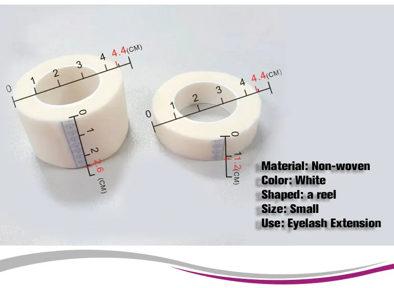 Цена 10 шт. Белый высококачественный мягкий и тонкий бумажный материал Нетканая лента сильная палочка медицинская лента для наращивания ресниц