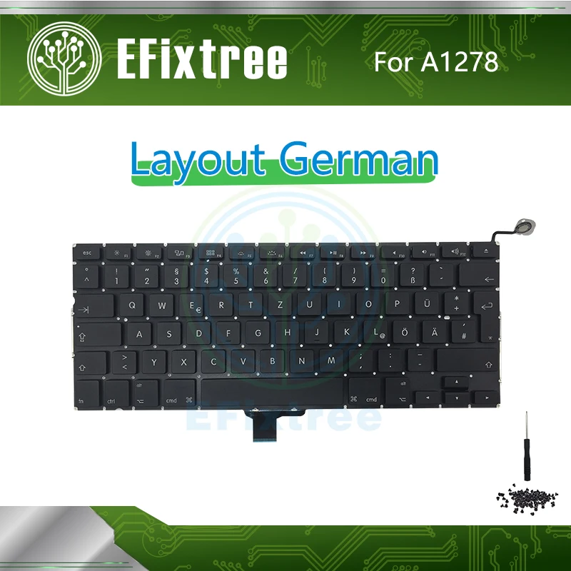 Новый немецкий для Macbook Pro 13 '&#x27A1278 винт клавиатуры отвертка Макет 2009-2012 EMC 2326 2351