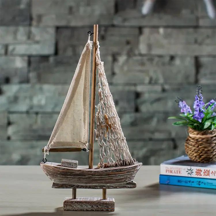 Американский стиль ретро парусный корабль модель ручной работы деревянные ремесла лодка Гостиная Офис рабочего стола ТВ ковчег Морской Декор подарок