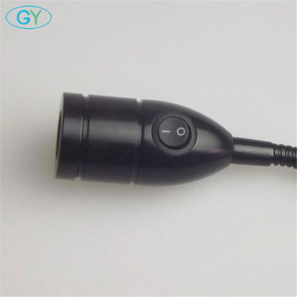 black Flexible Hose 3W LED Modern Wall Lamp with switch led Lamp Bedside Reading Light Study Painting Wall Lighting
