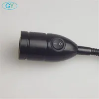 black Flexible Hose 3W LED Modern Wall Lamp with switch led  Lamp Bedside Reading Light Study Painting Wall Lighting 2