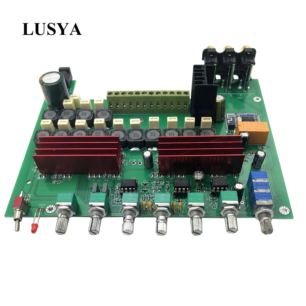Lusya TPA3116 5.1 Bluetooth 4.2 Power Amplifier Board 100W*1+50W*5 With Treble Bass adjustment preamp T0332