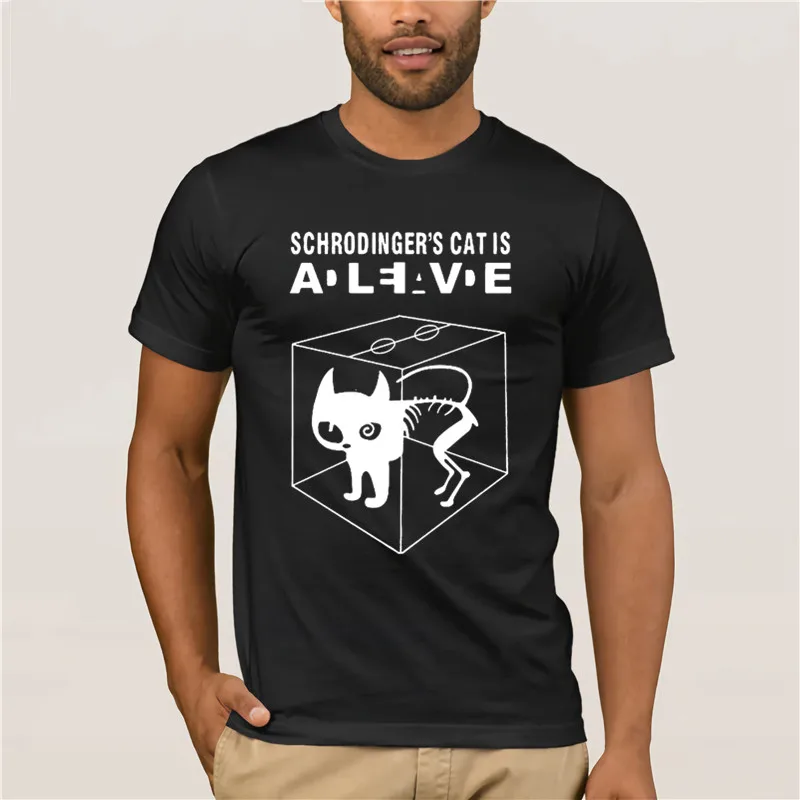 The Big Bang Theory Schrodinger s Cat men T shirts pattern 2019 summer fashion casual |