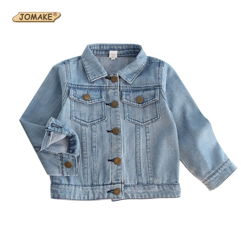 

New INS Hot Girls Jean Jackets Kids Embroidered Rainbow Coat Long Sleeve Button Denim Jackets For Boys Christmas Outerwear Coats