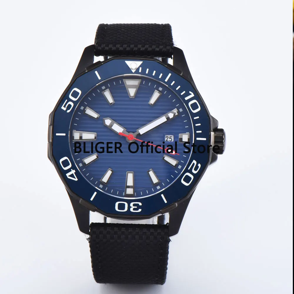 

Sapphire Crystal 45mm Blue Sterile Dial Ceramic Rotating Bezel Luminous Marks Date Stainless Case Automatic Movement Men's Watch