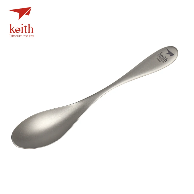 Keith nuevo espesar sólido titanio cuchara cena postre café cuchara camping senderismo tablewares 16 cm sólo 25g ti5203 Keith nuevo espesar sólido titanio cuchara cena postre café cuchara camping senderismo tablewares 16 cm sólo 25g ti5203