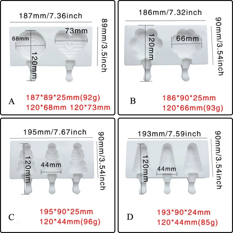 3/8 полости форма для изготовления мороженого производители DIY силиконовые формы ледяные кубики формы для десертов лоток с эскимо для лета