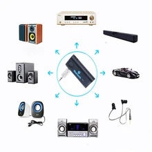 Беспроводной музыкальный приемник, адаптер, Bluetooth приемник, 3,5 мм, потоковый домашний автомобильный A2DP AUX аудио для дома, автомобильный динамик, наушники
