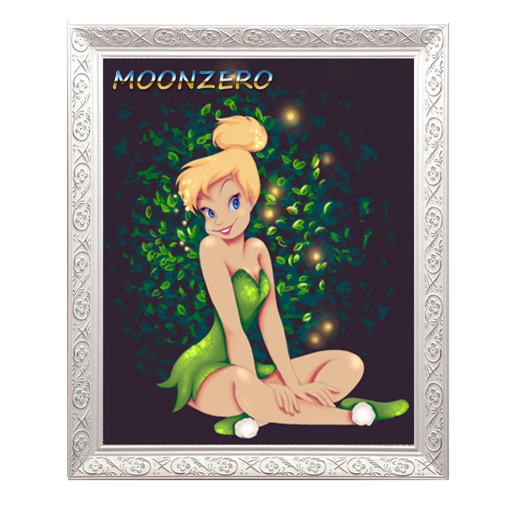 

New 3D Diy Diamond Painting Cartoon Tinker Bell Full Square Rhinestones Cross Stitch Crystal Mosaic Embroidery Home Decoration