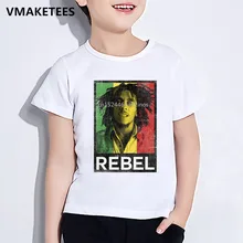 Детская футболка с принтом Ямайки и певицы Боб Марли Регги Растафари забавная повседневная одежда для малышей Летняя футболка для мальчиков и девочек HKP5208