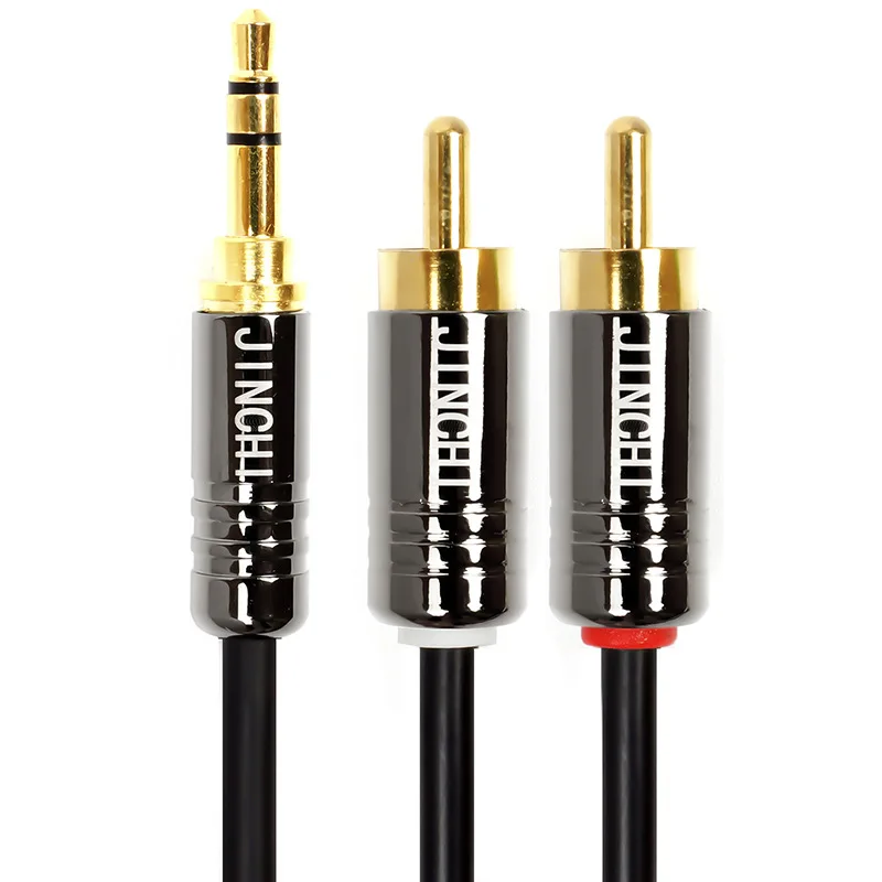 

new HIFI RCA Jack Audio Cables 3.5mm Male to Male 2RCA AUX Cables 1.5m RCA Cable for Edifer Home Theater DVD Headphone