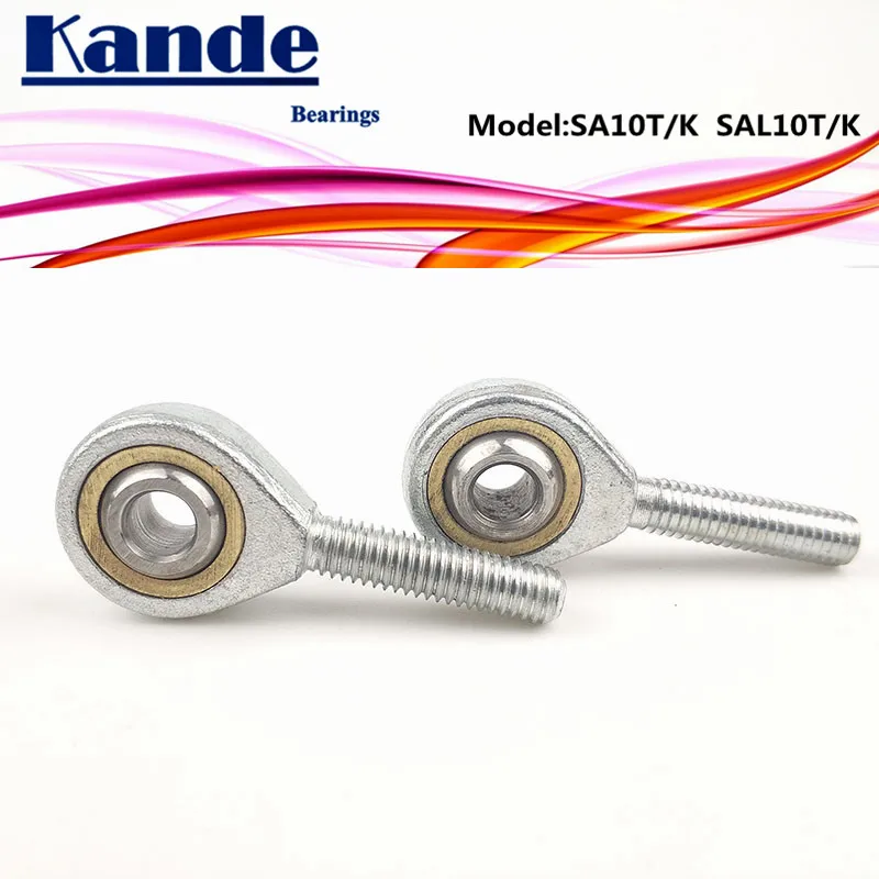 

Kande Bearings POSA10 POSAL10 SA10T/K SA10 SAL10T/K SA10T SAL10T 2pcs Rod End Bearing M10*1.5 SAL10 Male/Female thread