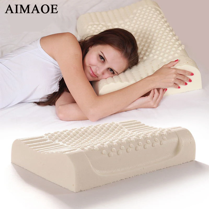 With pillow case contour massage natural latex pillow for adult