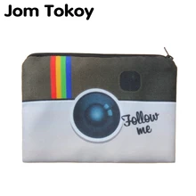 Jom Tokoy Instagram Follow me, женская косметичка с 3D принтом, косметичка, косметичка, дорожная сумка, bolsos mujer de marca famosa, косметичка