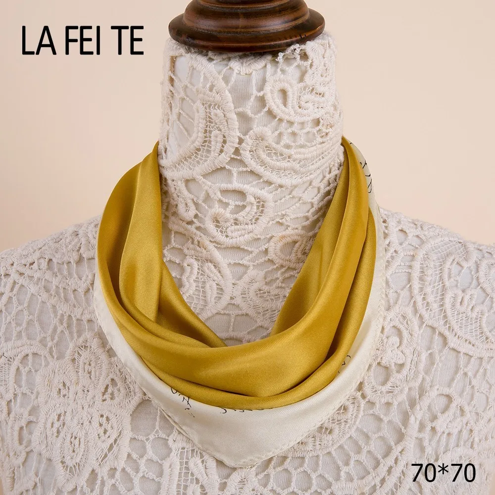Fashion Square Silk Neck Scarf Women Female Neckerchief Bandana Satin Chiffon Shawl Head Bag Hair Women Scarf For Ladies 2019