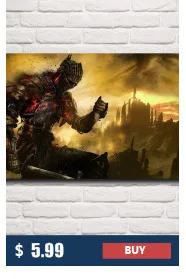 FOOCAME Dark Souls Warrior меч видеоигры Искусство Шелковый плакат печать домашний Декор Картина 11x20 16x29 20x36 дюймов