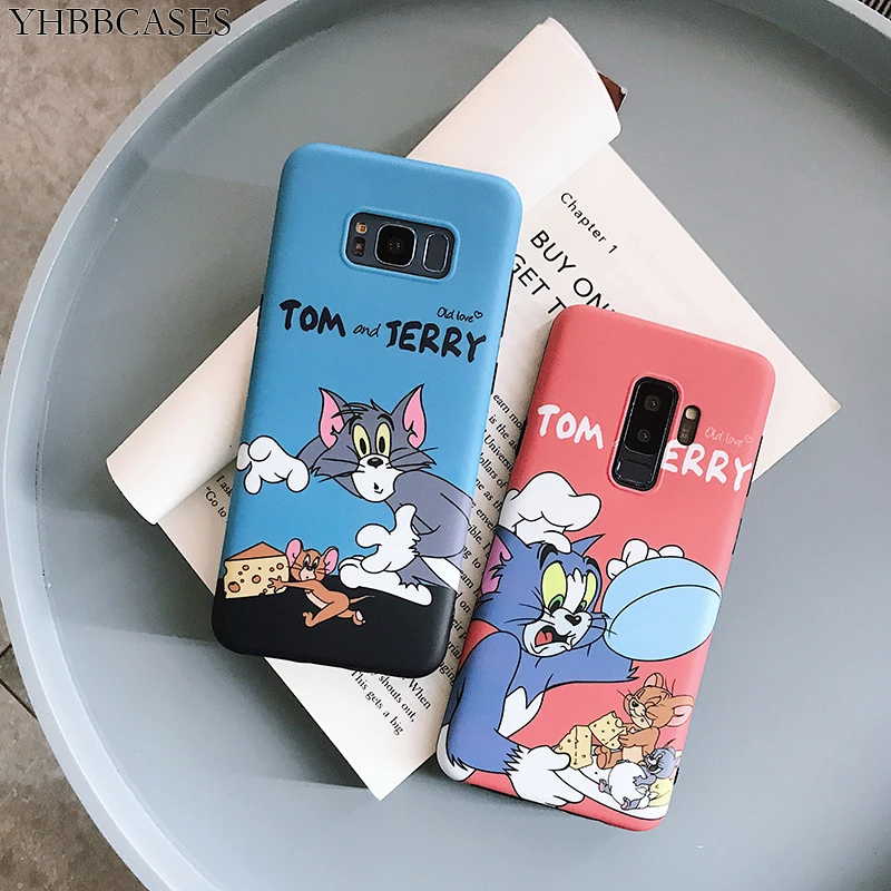 

YHBBCASES Funny Cartoon Cat Mouse Cases For Samsung Galaxy S10 5G S8 S9 Plus Cute Animal Soft Cover For Samsung Note 10 Plus 8 9