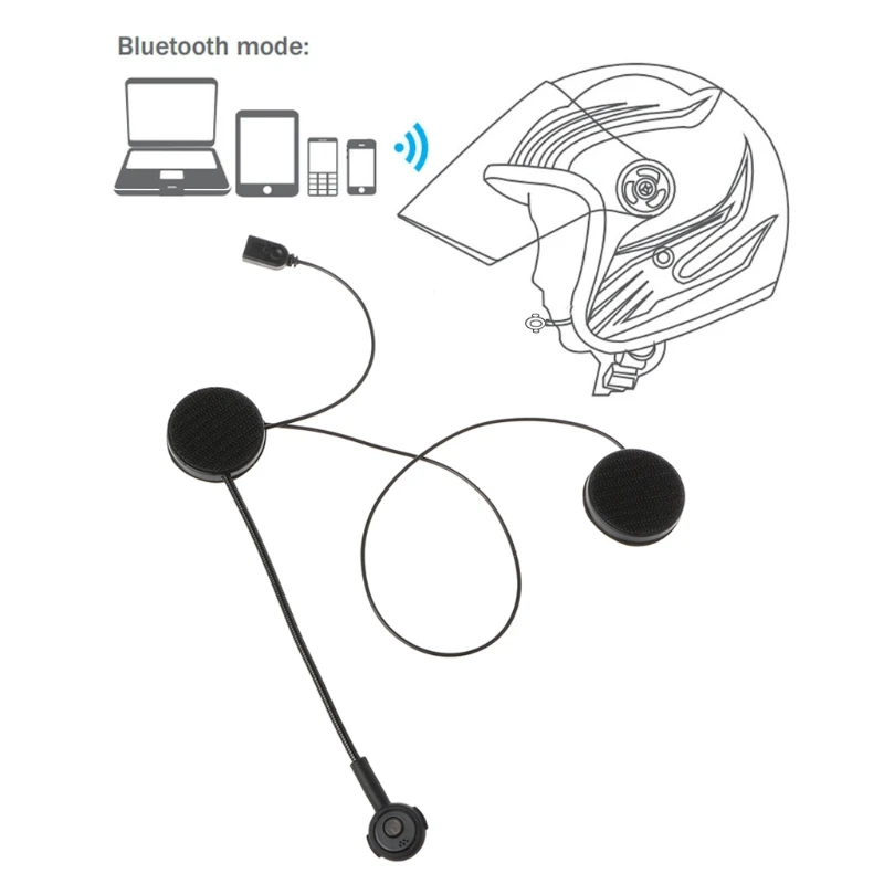 

Motorcycle Helmet Bluetooth Wireless Intercom Headset Earphone Speaker For Smartphone Drop Ship