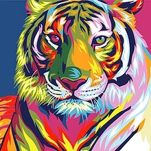 Алмаз живопись красочный Тигр обычай алмаз живопись pauw украшения алмаз вышивка на фотографии ручка