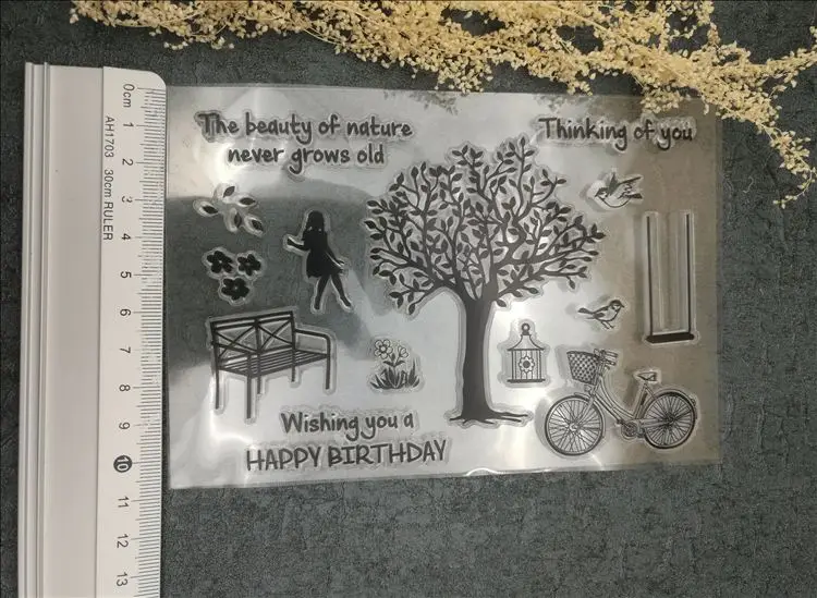 

1 sheet  tree Transparent Clear Rubber Stamp Seal Paper Craft Scrapbooking Decoration/DIY photo album Decorative