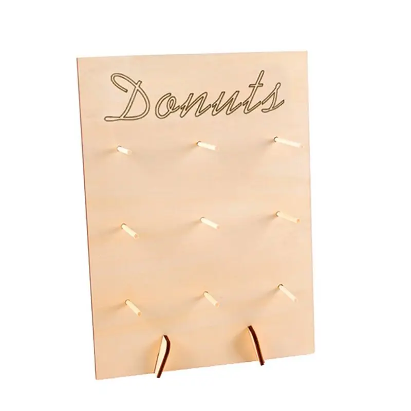 

DIY Donut Wall Stand Holder Candy Doughnut Sweet Cart Ferris Wheel Wooden Table Wedding Party Supplies Home Decor