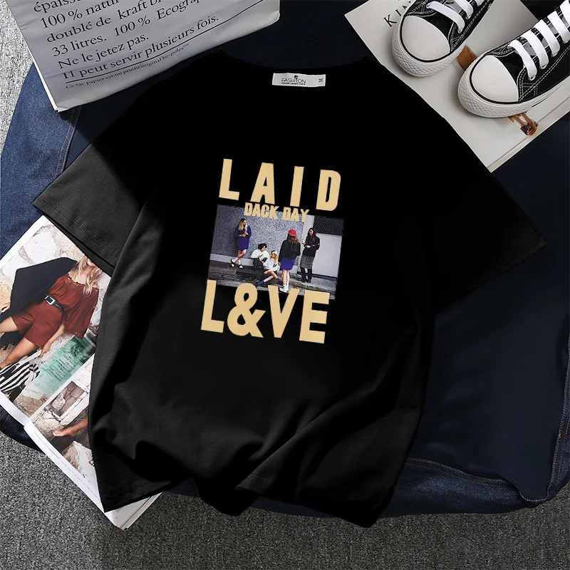 

2019 New Cotton Harajuku Tshirt Women Print Short Sleeve Tops&Tees Fashion Casual Couple T Shirt D190524