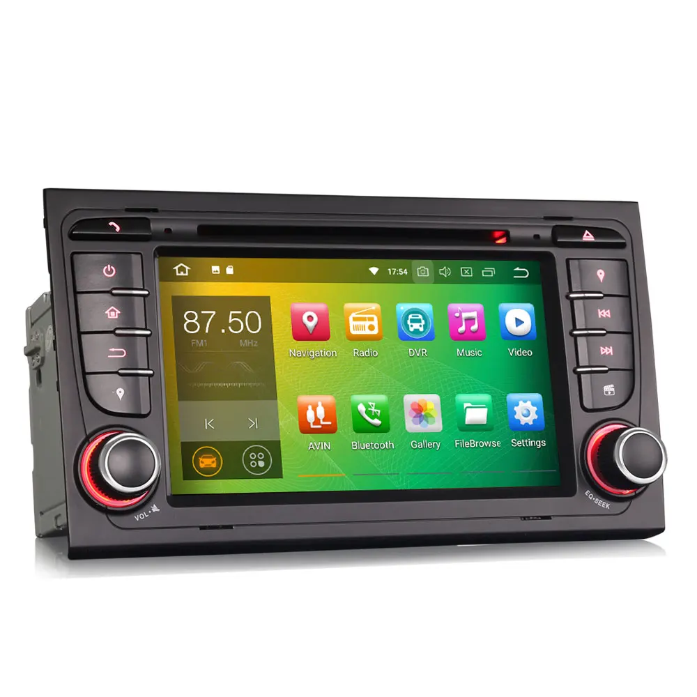 Discount 7" Android 9.0 OS Car DVD Multimedia GPS Radio for Audi A4 2000-2008 & S4 2003-2008 & RS4 2002-2008 with 3G/4G Dongle Support 5