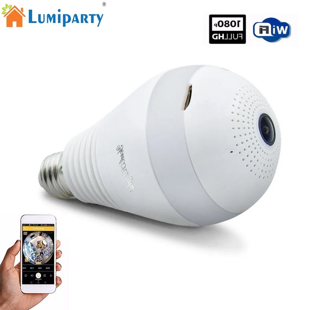 

LumiParty E27 LED Security Bulb Monitor Home Bulb with 360 Degree Panoramic Monitoring Camera Creative Decorative Lamp
