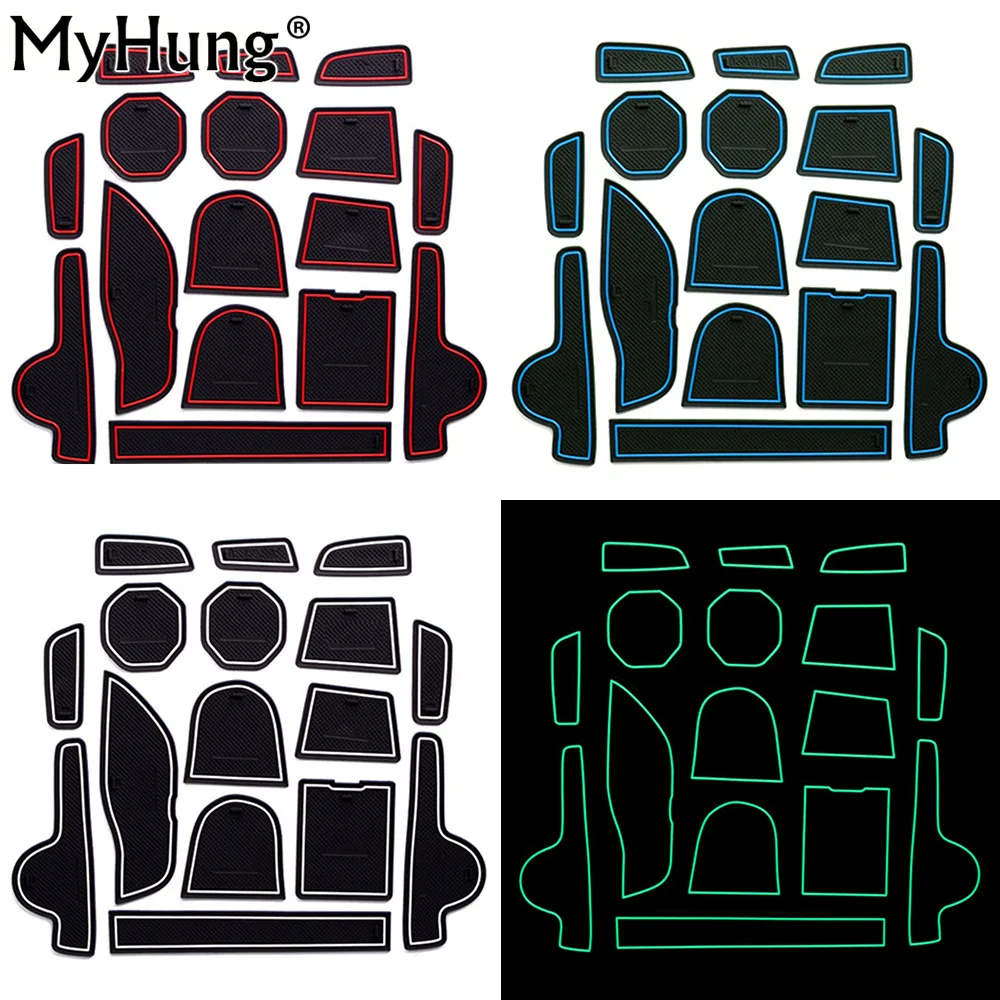 

16pcs Car Interior Accessory Slot Car Stickers Truck Mats Anti-slip Waterproof Rubber Car Mats For Jeep Renegade