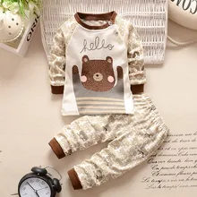 Комплекты одежды для малышей; футболка с длинными рукавами и рисунком; одежда для малышей; комплект из 2 предметов; штаны с рисунком; пуловер; одежда для маленьких девочек; комплект одежды для малышей