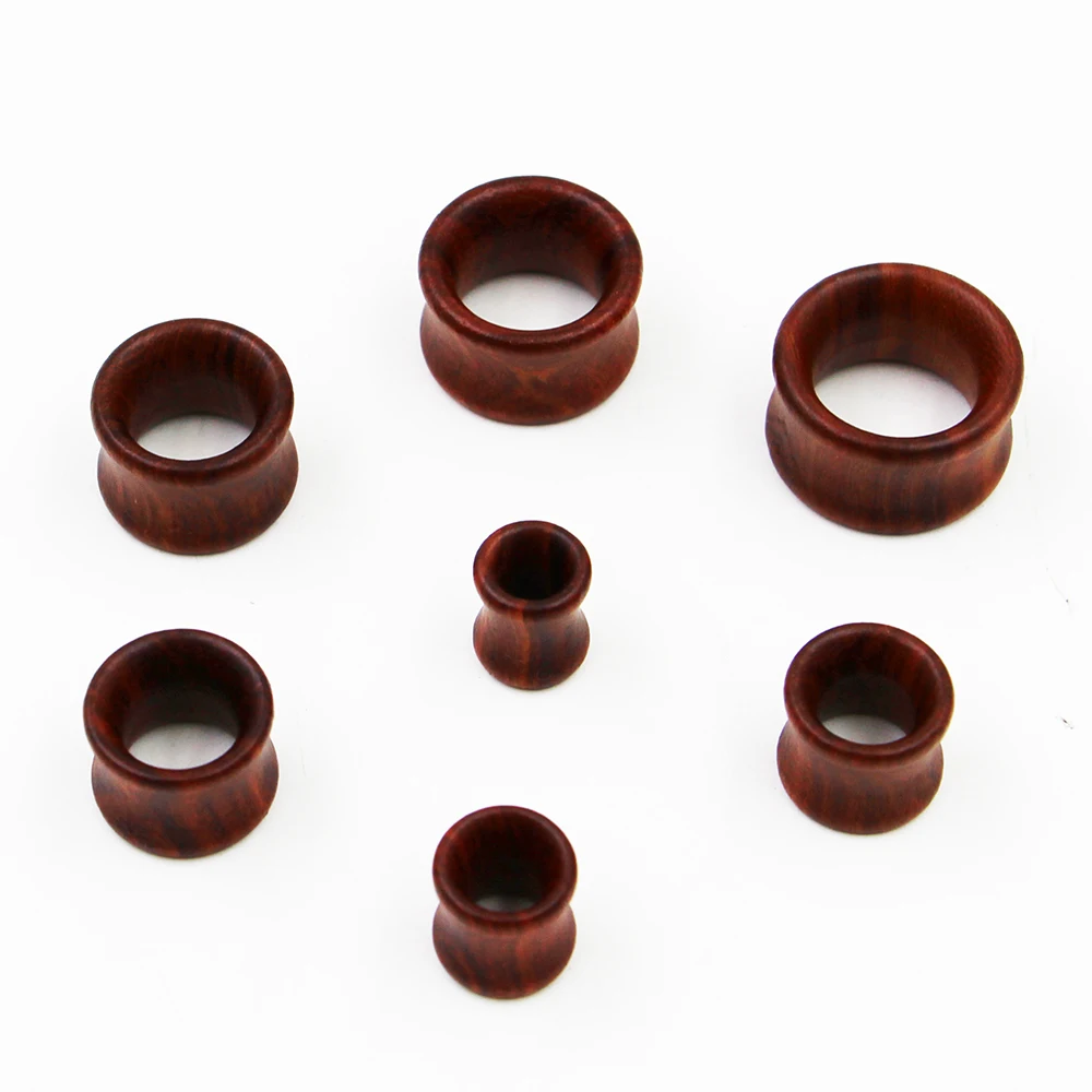 Wholesale Paorosa Wood Tunnel plug gauges Wooden Ear Gauge Flesh