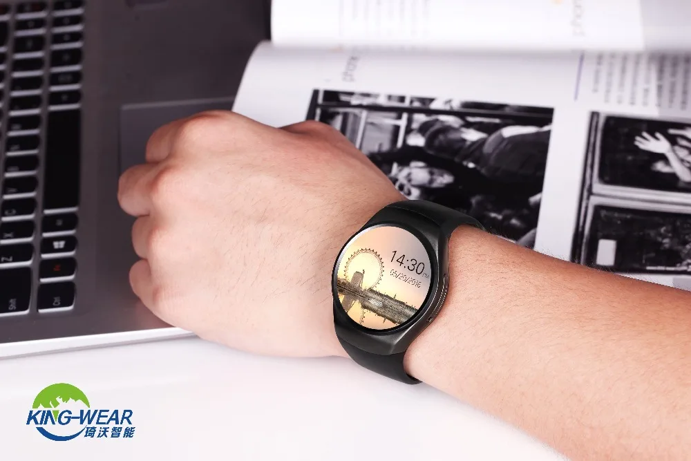 Оригинальные Смарт-часы Kingwear с Bluetooth KW18 с поддержкой монитора сердечного ритма, умные часы для женщин и мужчин для samsung gear S3 KW88 gt88 K88H