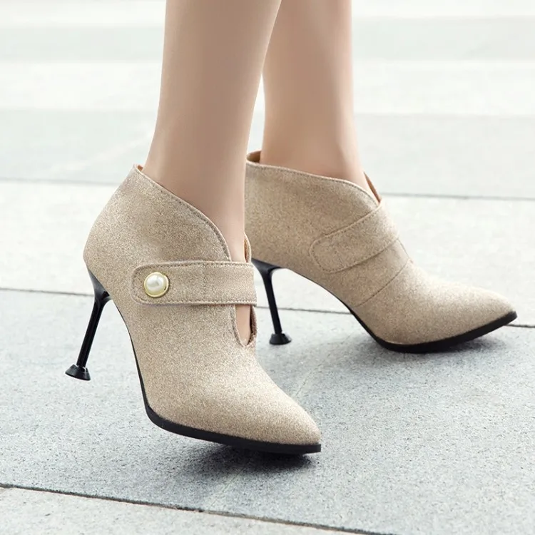 

Big Size 11 12 13 14 15 16 17 Sexy pointed sexy high-heeled sequins fashion boots in Europe and America