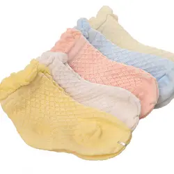 (5 пар/лот) Носки для малышей с 0-6 месяцев ребенок 100% Хлопковые носки для ребенка Носки для маленькой девочки (YYT128)