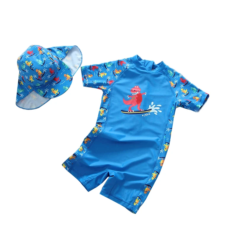 Dollplus/детский купальный костюм для мальчика Купальники для малышей для мальчиков летние пляжные купальники с принтом динозавра Плавание