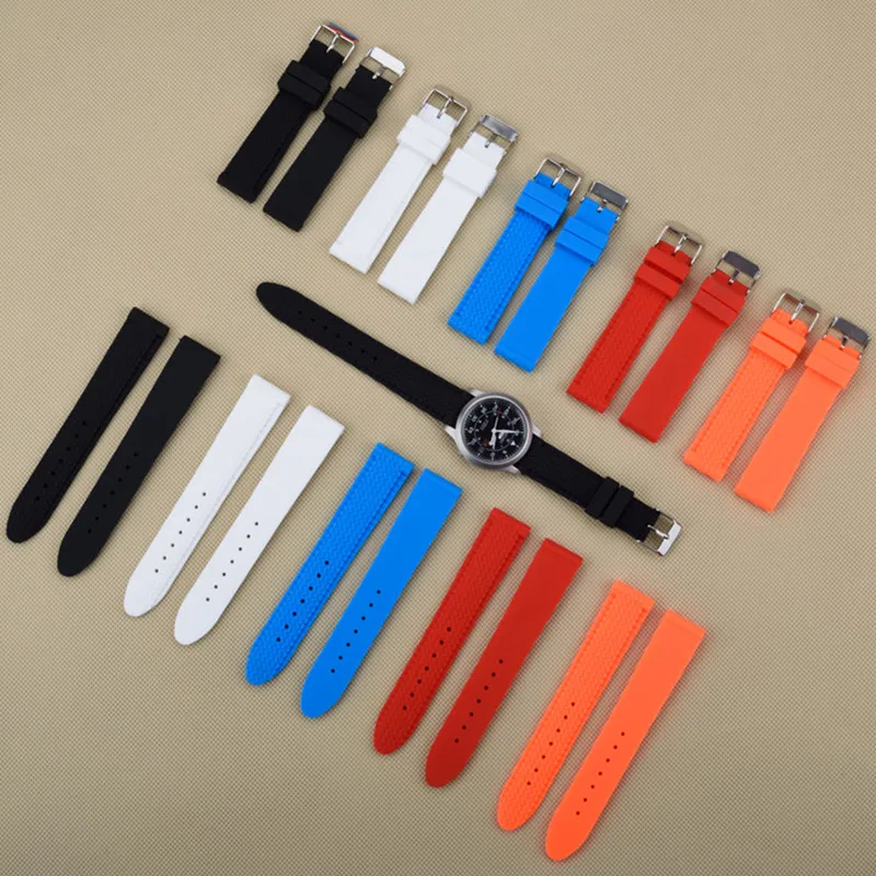 Ремешок для часов силиконовый черный/красный 18/20/22/24 мм|strap 18mm|watch strapdesigner watch strap |