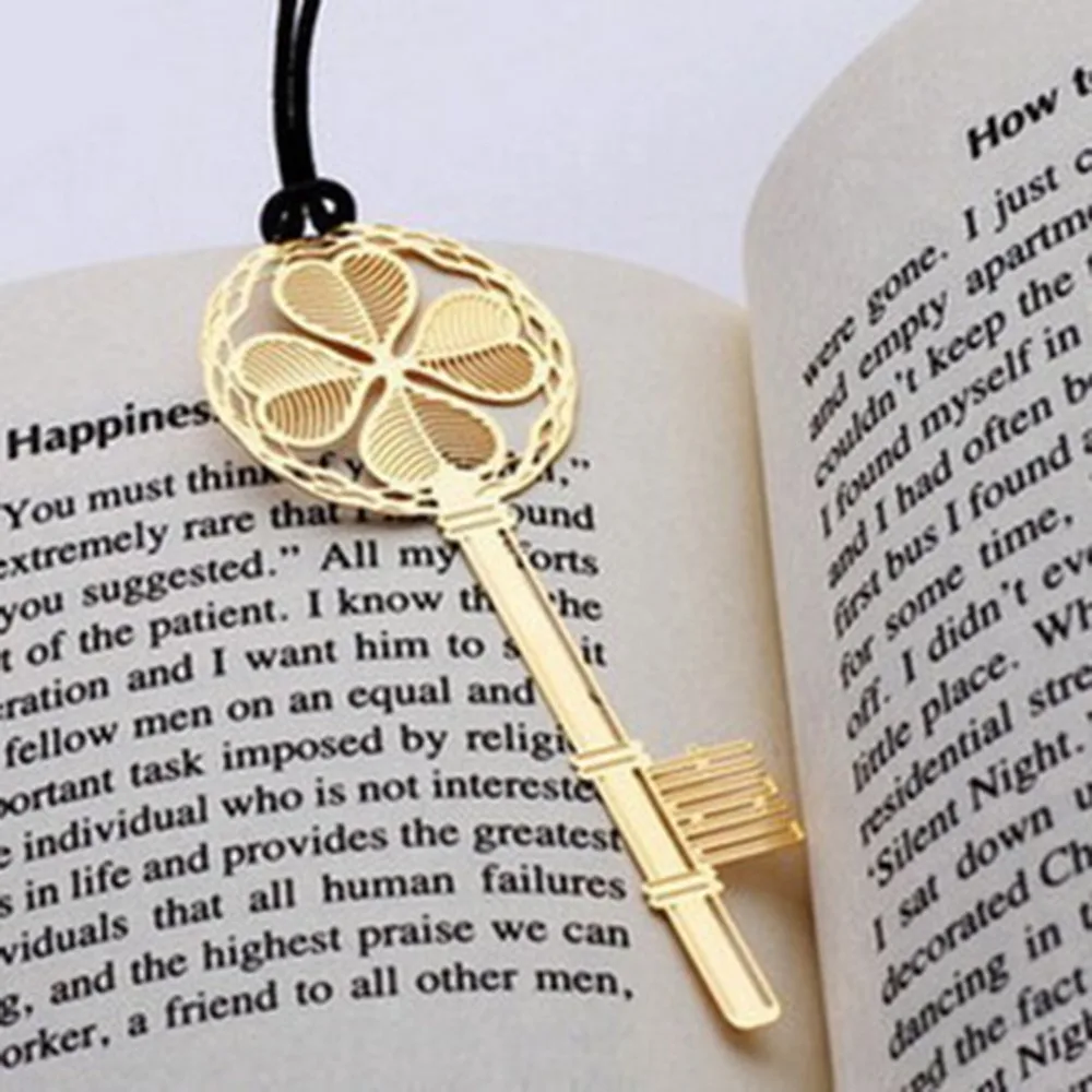 Unique Lucky Pendant Stainless Steel Stationery Bookmark Book Mark Gifts New