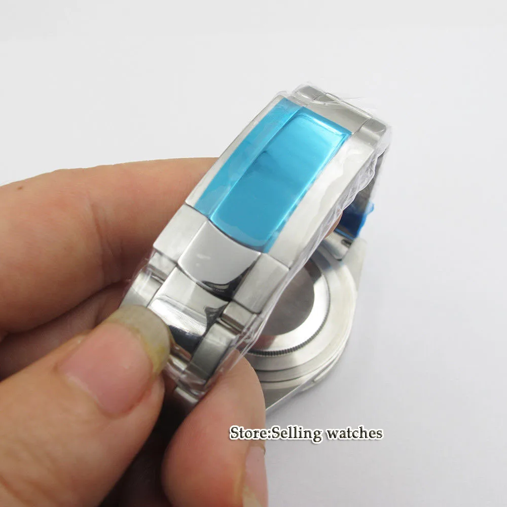 40 мм parnis стерильный циферблат сапфировый, светящийся GMT автоматический механизм мужской Watche