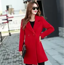 Women Basic Coats Fashion lady winter coat Red Long Coat made in China woolen overcoat High quality clothes free shipping free shipping 1pc bergeon 30226a watch oil dip oiler stand made in china