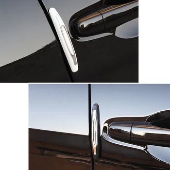 

4 PCS Car Stickers Anti-collision Car Door Protector Scratching- proof Car Styling Exterior Accessory Refitting Black White Grey