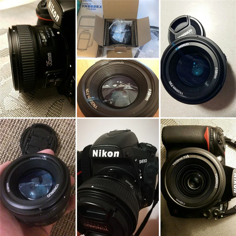Объективы YONGNUO YN35mm F2.0 AF/MF с фиксированным фокусом объектив F1.8 для Canon Nikon D800 D300 D700