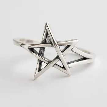 

Brief Hollow star Silver 925 rings for women Index Ring fashion jewelry