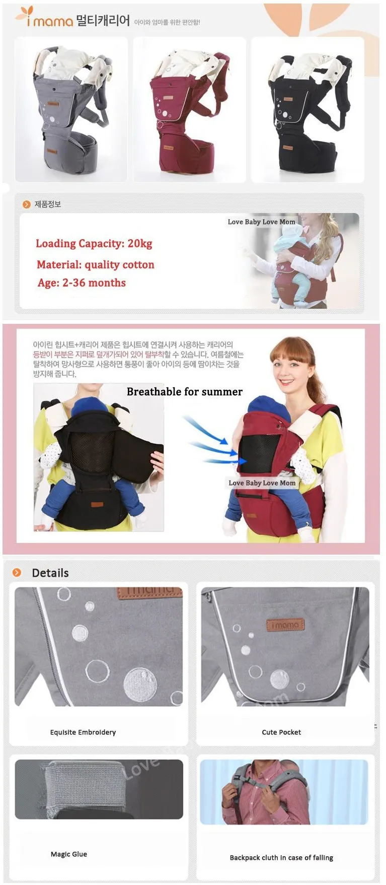 Горячая Лучшее качество популярная Органическая хлопковая детская переноска Детский рюкзак Детская коляска слинг для новорожденных активности и снаряжение уход за ребенком
