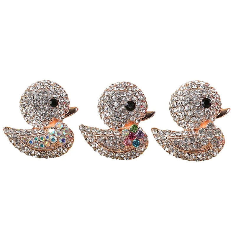 

1PC High Quality Full Rhinestone Duck Brooch Exquisite Little Ducking Corsage Trend Lady Woman Party Pin Brooches New Year Gifts