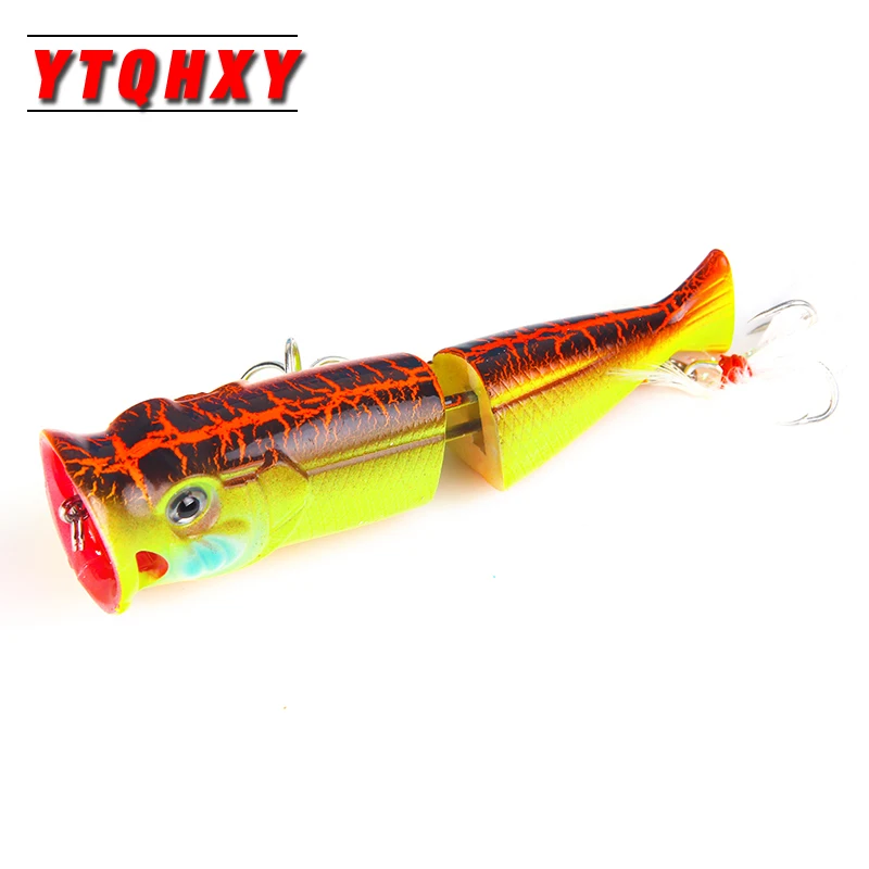

YTQHXY 1Pcs/lot Fishing Lures Popper Hard Bait 105mm 11.1g Floating Topwater Artificial Bait Wobblers Crankbait Tackle WQ3